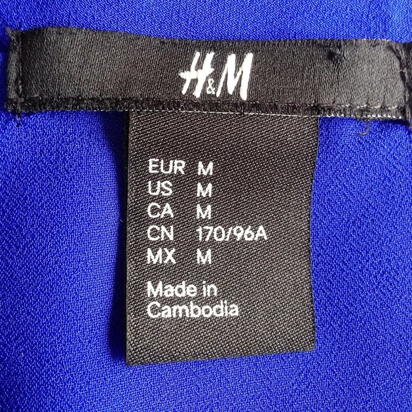 H&M Blue Blouse with Chiffon Trim - Picture 6 of 9